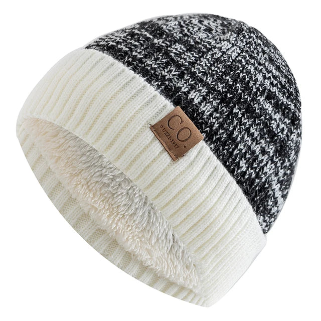 Two-Tone Winter Knitted Unisex Beanie