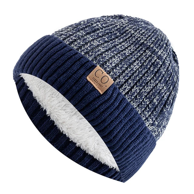 Two-Tone Winter Knitted Unisex Beanie