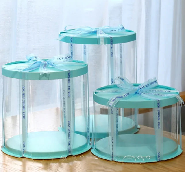 Multi-Size Transparent Round Cake Packaging