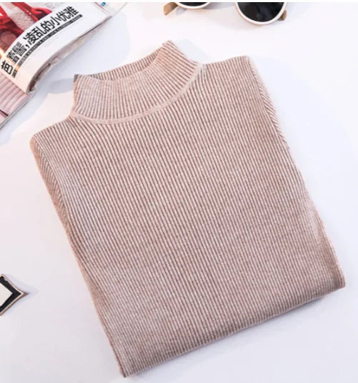 Sweater Women Pullover Slim Fit Turtleneck Women Sweater