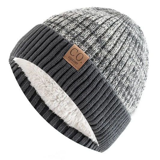 Two-Tone Winter Knitted Unisex Beanie