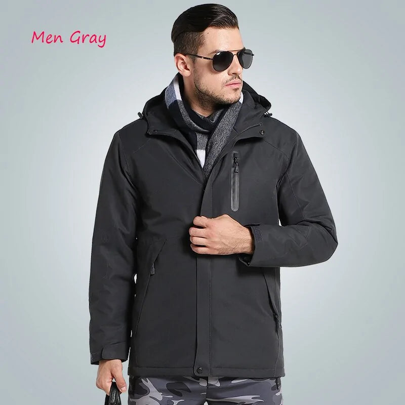 Men/Women's Thick USB Heating Cotton Jackets